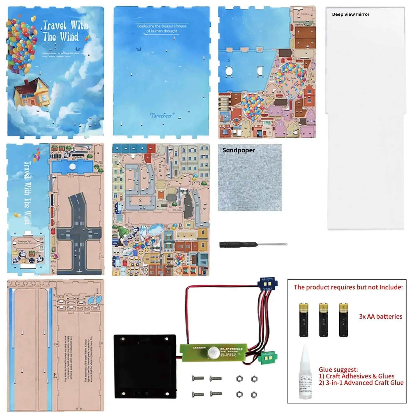 TONECHEER Mother's Day FLASH SALE DIY Book Nook Kit (Travel with The Wind)
