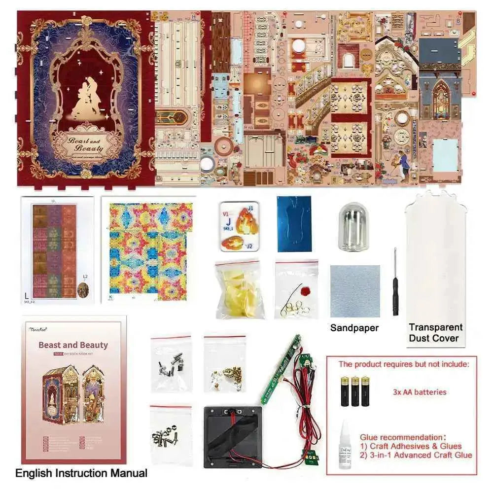 TONECHEER Mid-Year Flash Sale DIY Book Nook Kit (Beast And Beauty)