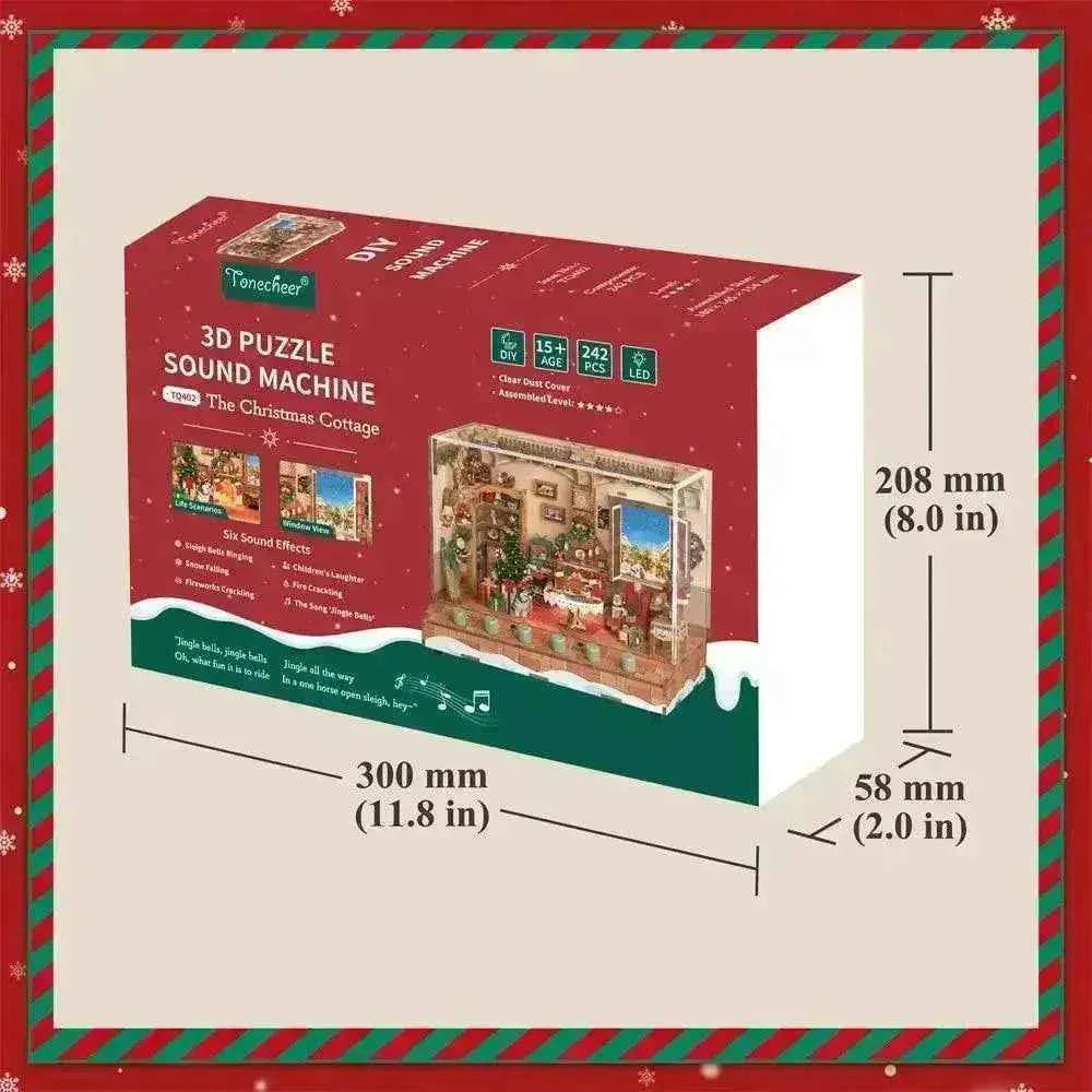 TONECHEER 3D Puzzle DIY Miniature House (The Christmas Cottage)