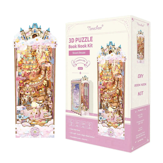 TONECHEER 3D Wooden Puzzle DIY Book Nook Kit (Sweet Dream)