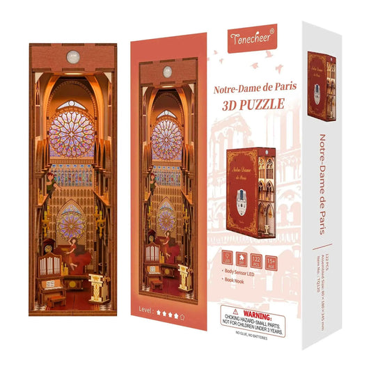 Pure Snoze 3D Wooden Puzzle DIY Book Nook Kit (Notre-Dame de Paris)