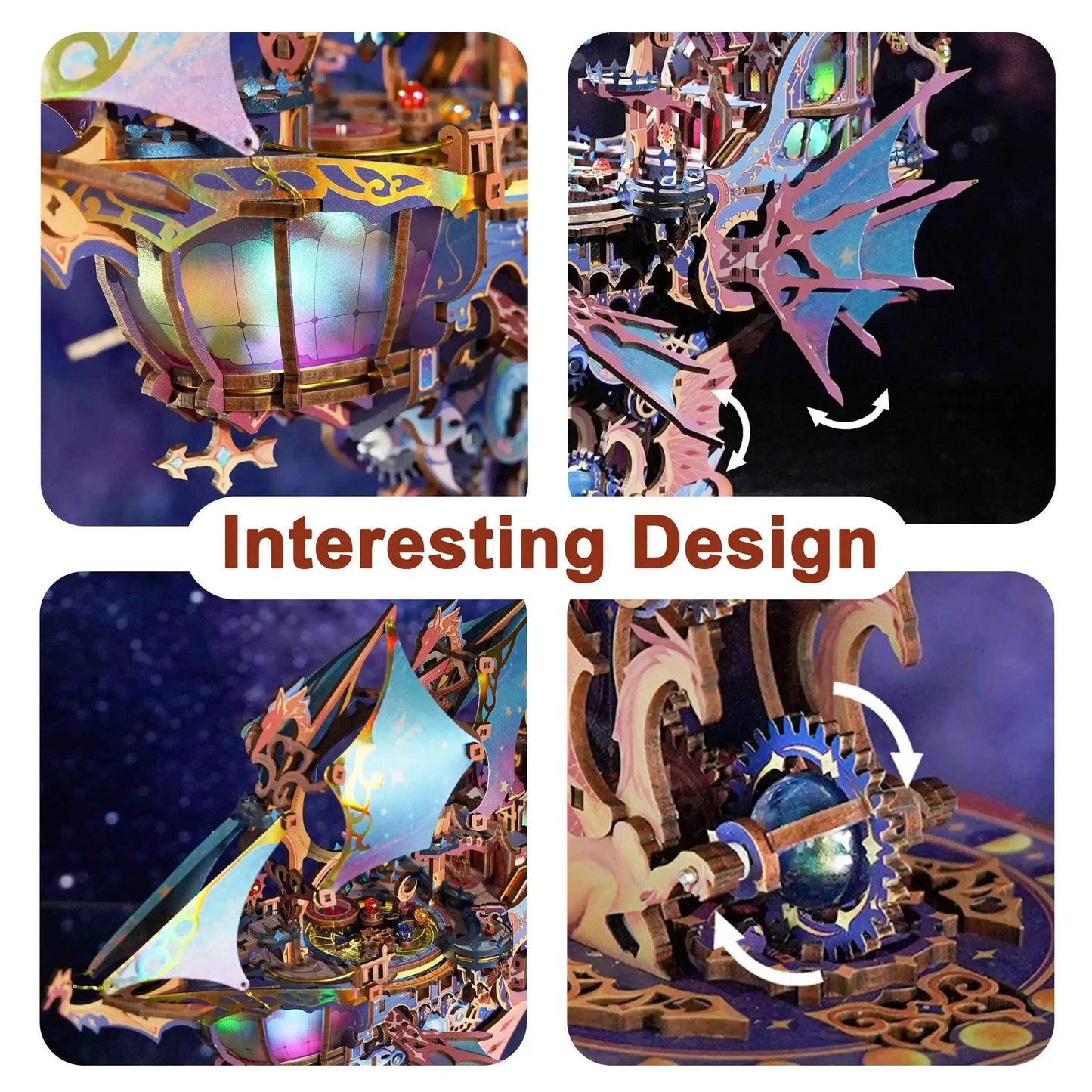 TONECHEER DIY 3D Puzzle Transmission Model Kit (Magical Galaxy)