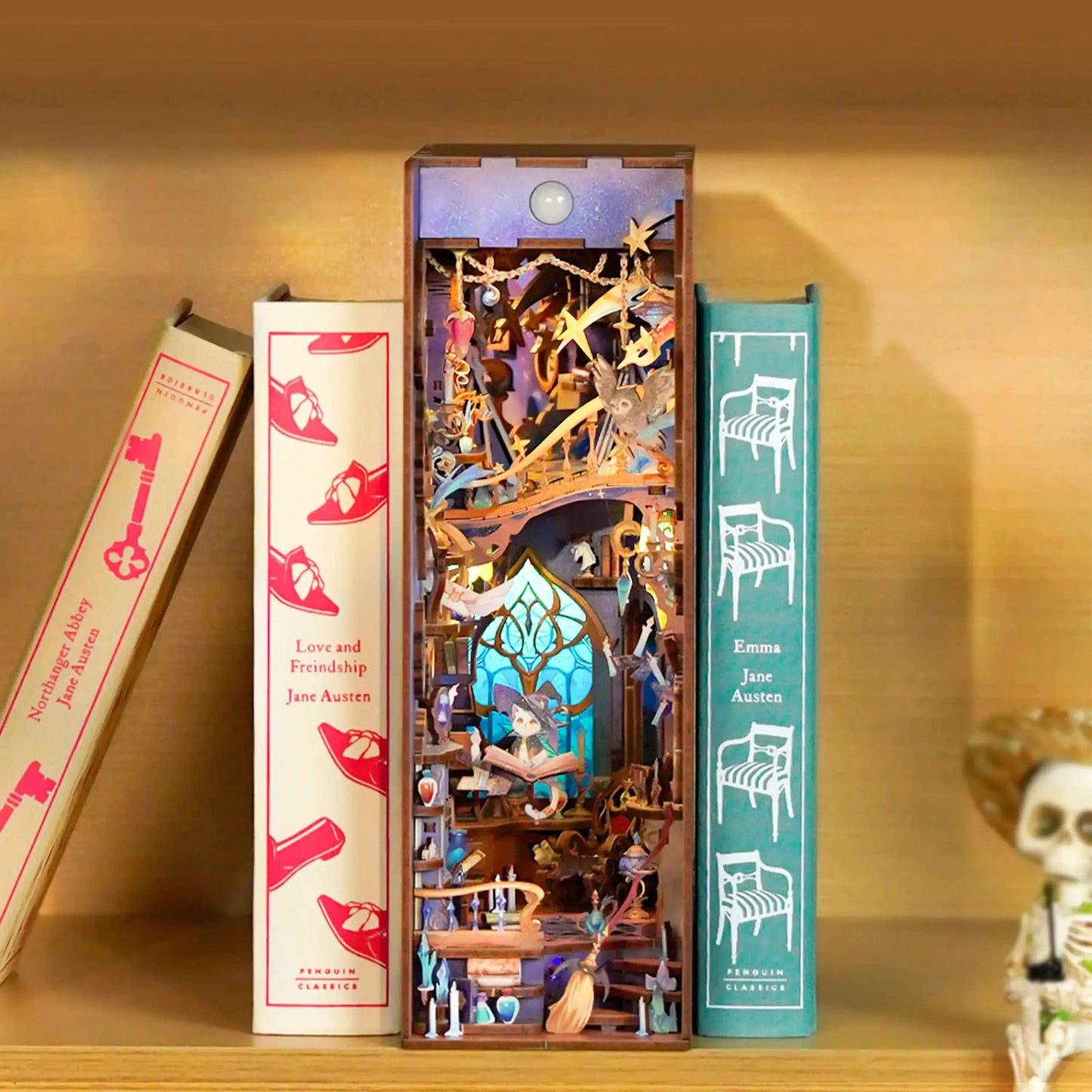 TONECHEER Mid-Year Flash Sale 3D Wooden Puzzle DIY Book Nook Kit (Magic Stars Room)