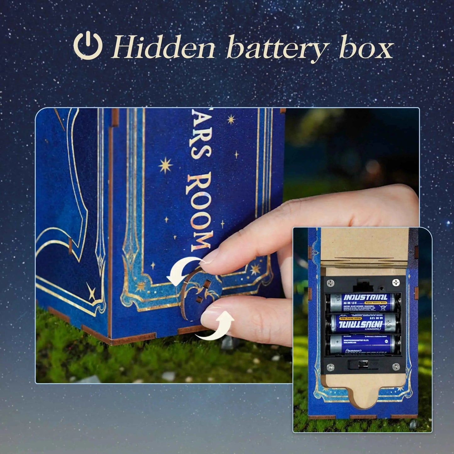 TONECHEER 3D Wooden Puzzle DIY Book Nook Kit (Magic Stars Room)