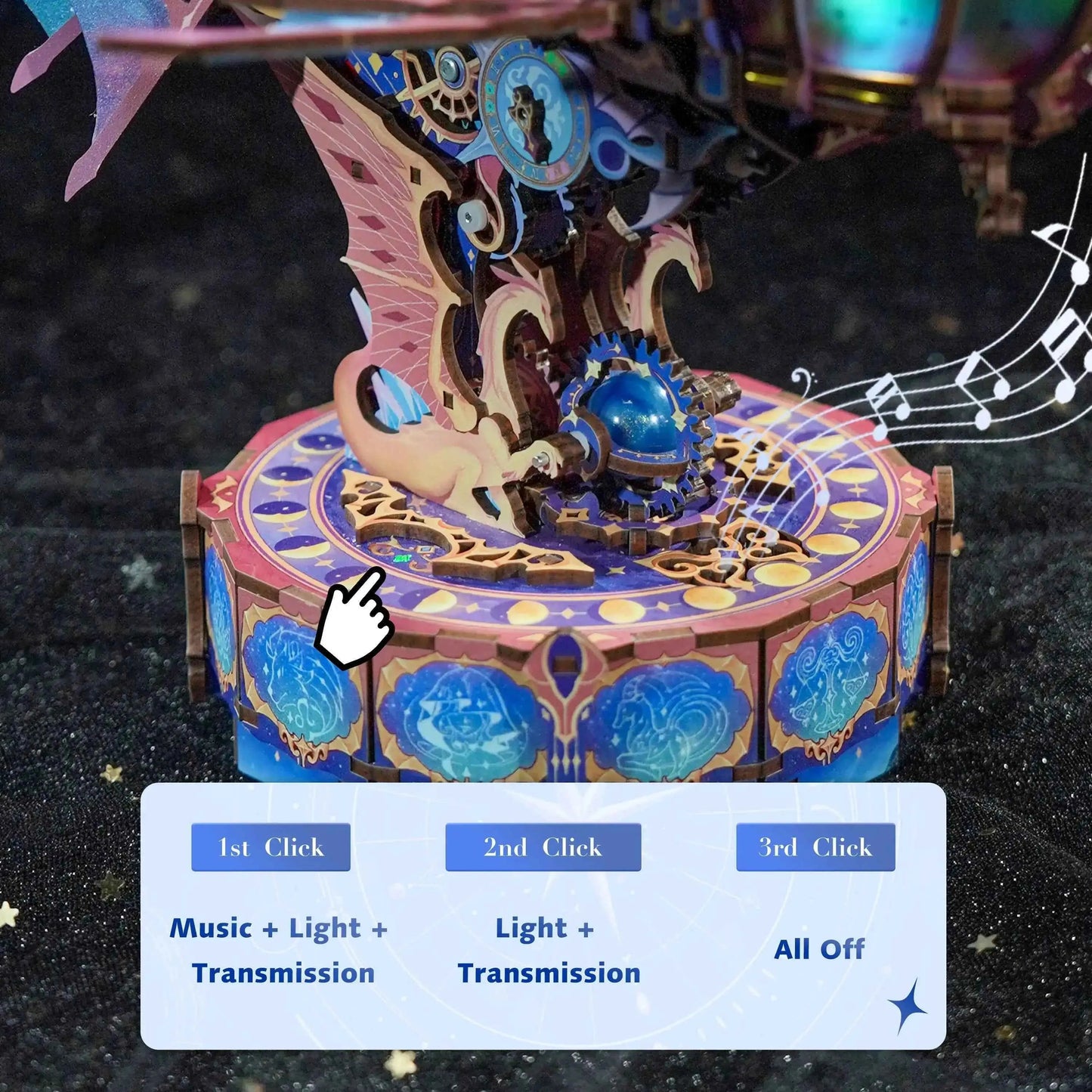 TONECHEER DIY 3D Puzzle Transmission Model Kit (Magical Galaxy)