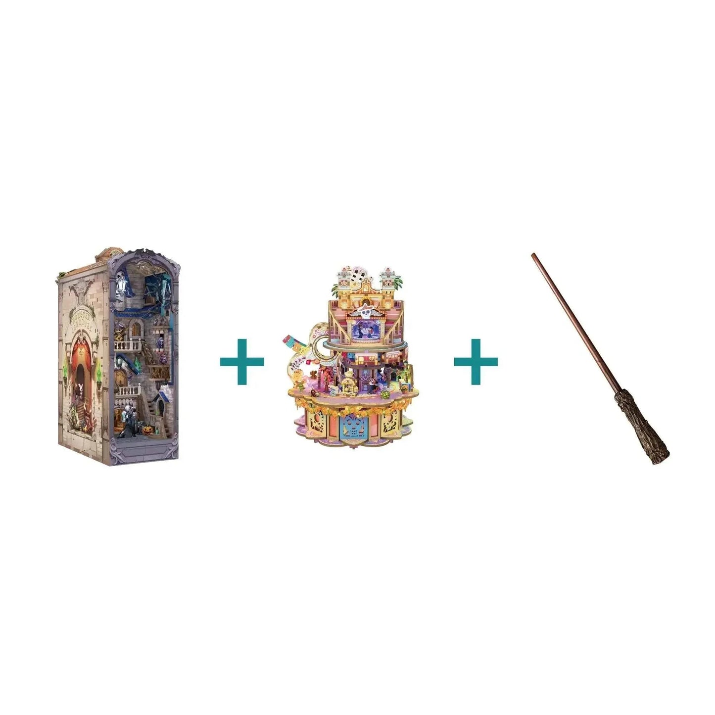TONECHEER 3D Creative Musical Puzzle DIY Rotating Music Box Kit (Dreams wander)