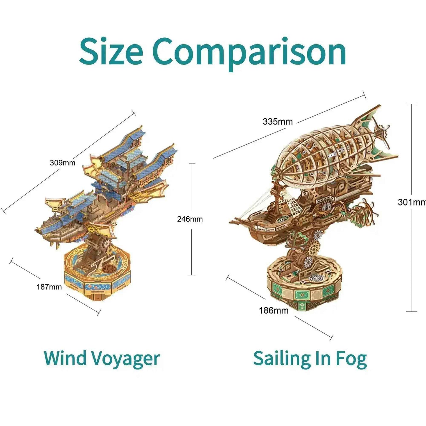 TONECHEER Mid-Year Flash Sale DIY 3D Puzzle Transmission Model Kit (Sailing In Fog)