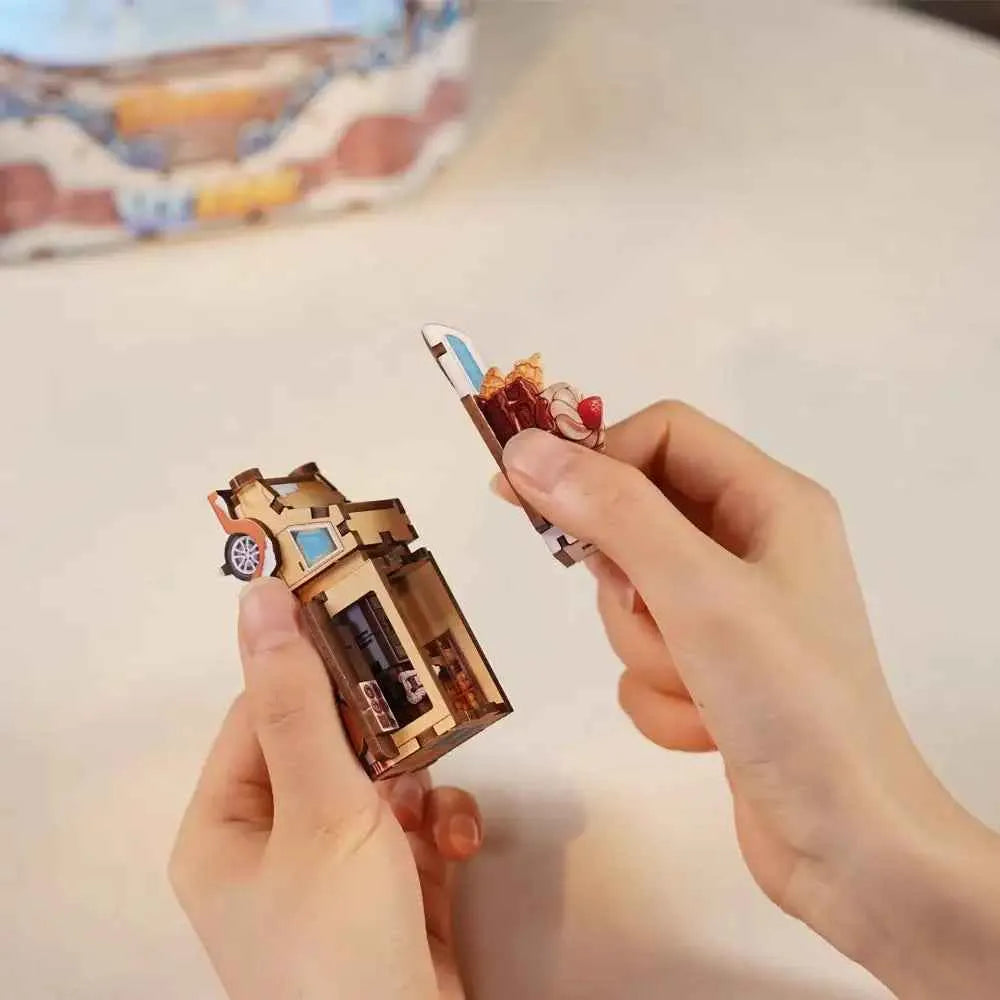 TONECHEER 3D Creative Musical Puzzle DIY Rotating Music Box Kit (Ice Rink)