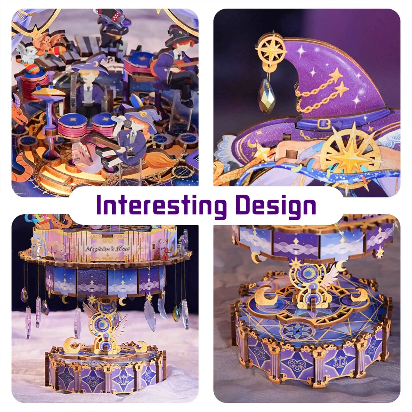 TONECHEER Mid-Year Flash Sale DIY Rotating Music Box Kit (Magician's Show)