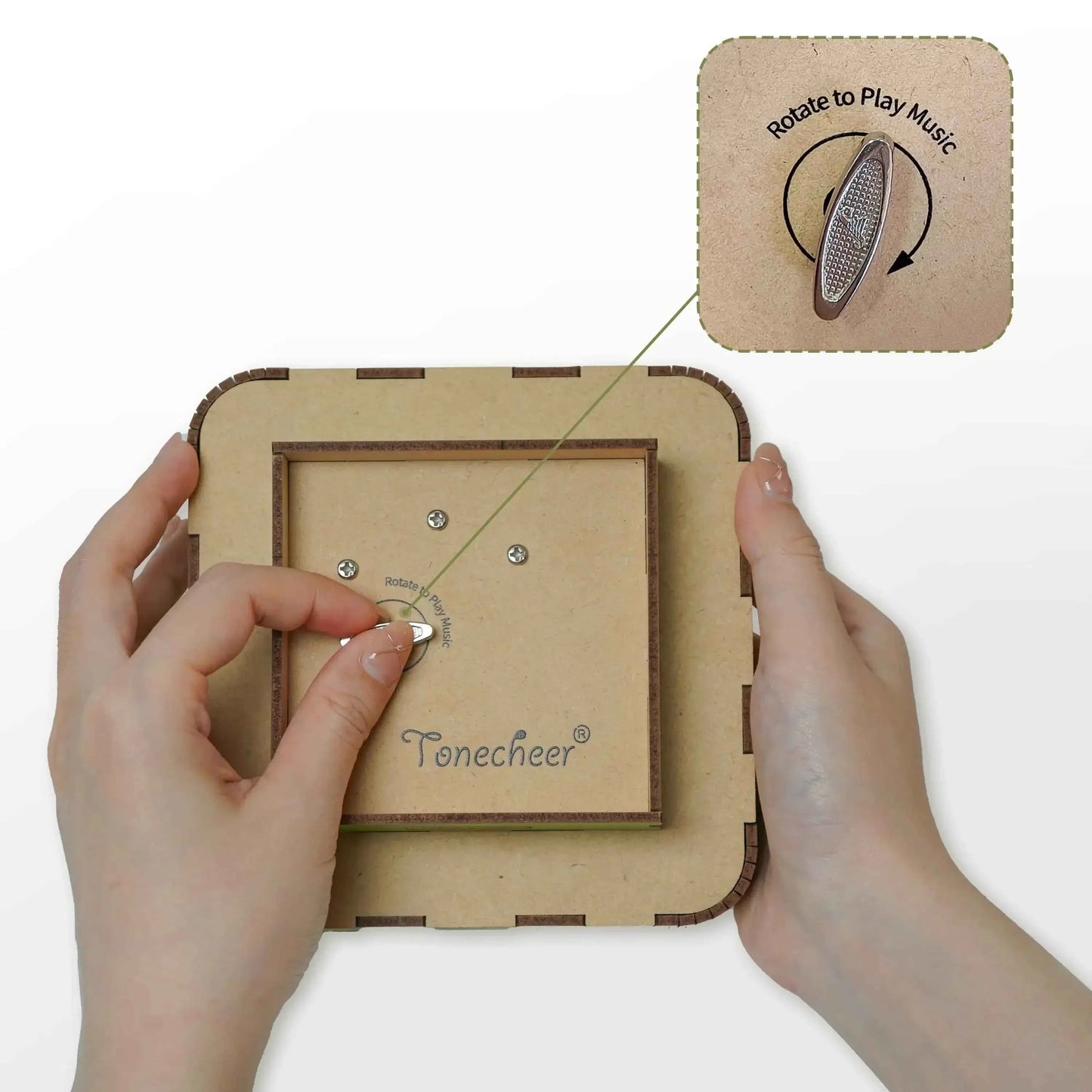 TONECHEER 3D Creative Musical Puzzle DIY Rotating Music Box Kit (Waltz in the Garden)