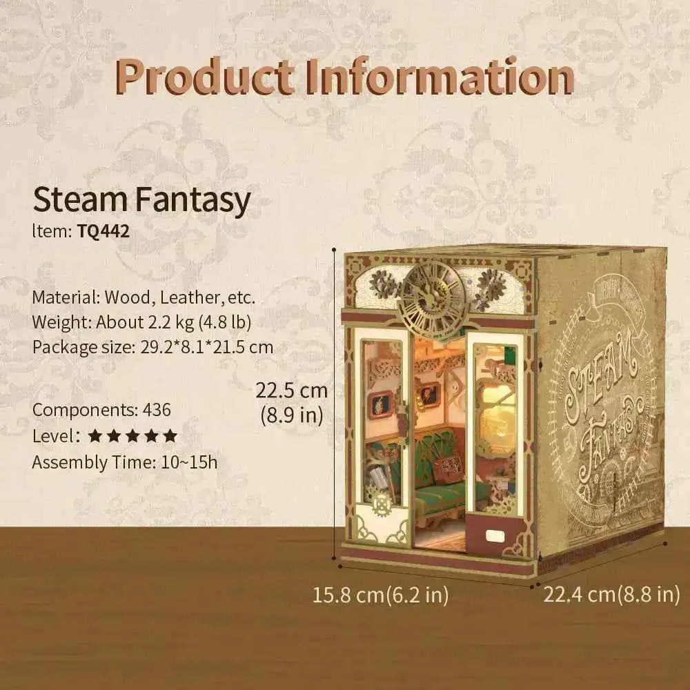 TONECHEER Mid-Year Flash Sale 3D Puzzle DIY Infinity Train Cabin Kit (Steam Fantasy)