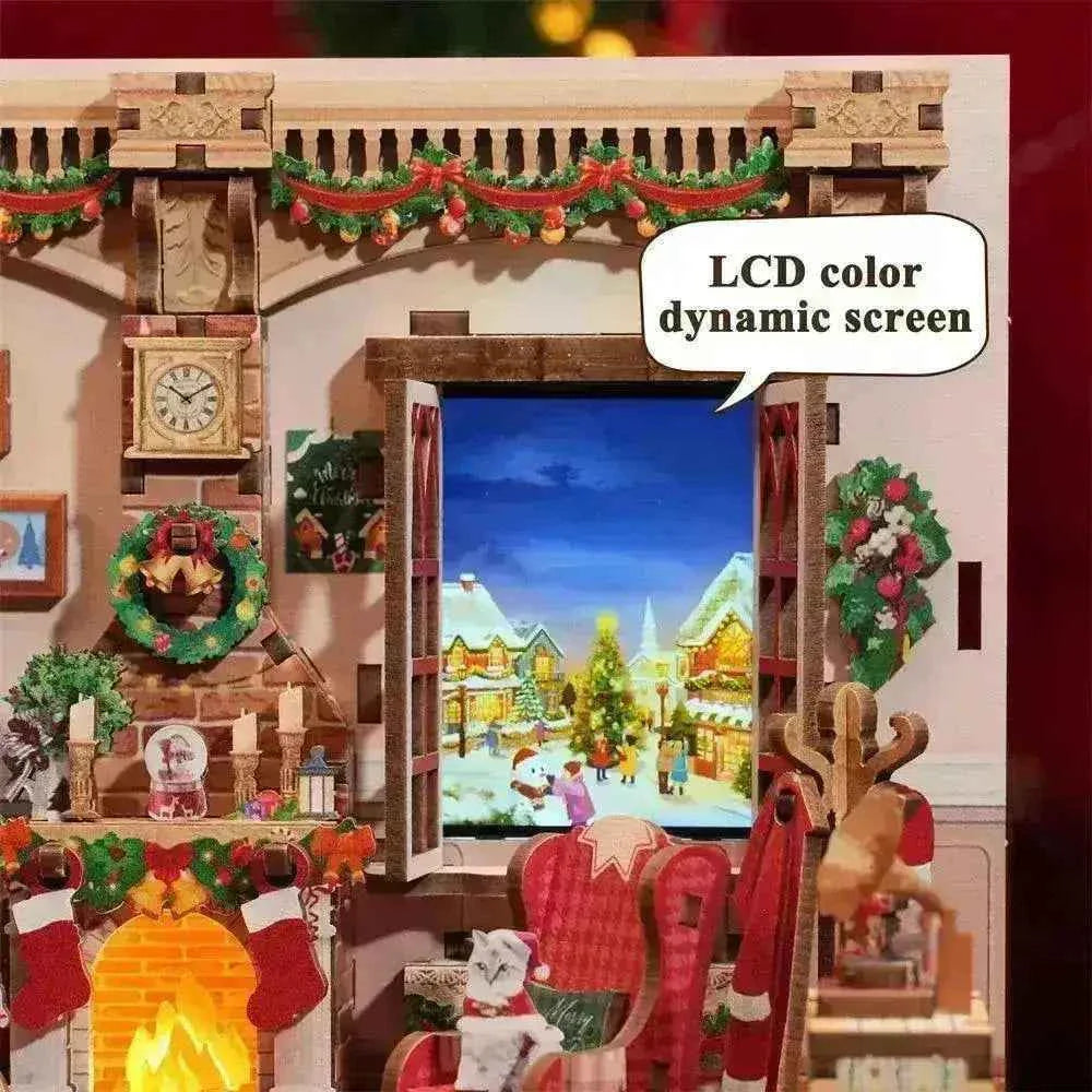 TONECHEER Mid-Year Flash Sale 3D Puzzle DIY Miniature House  (The Christmas Cottage)