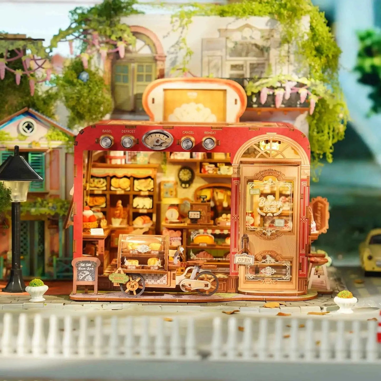 TONECHEER 3D Puzzle DIY Miniature House (Toast Bakery)
