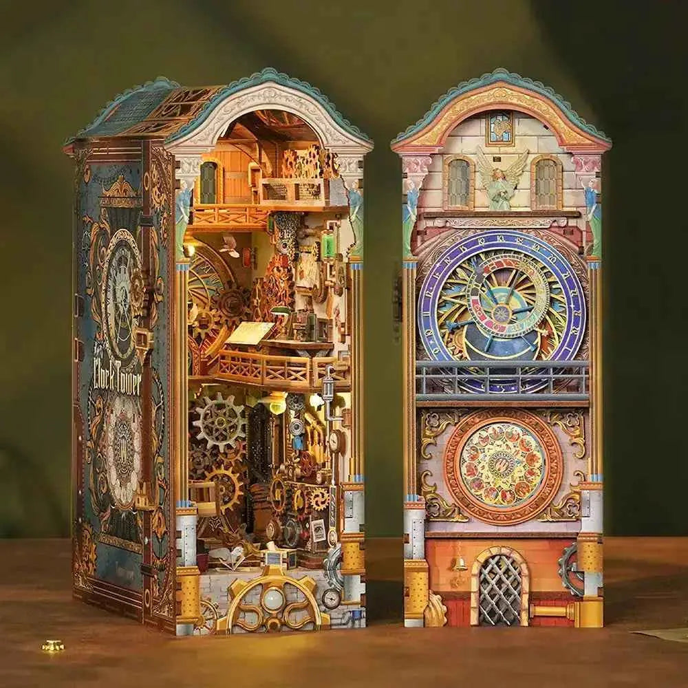 TONECHEER Mid-Year Flash Sale 3D Puzzle DIY Book Nook Kit (Clock Tower)
