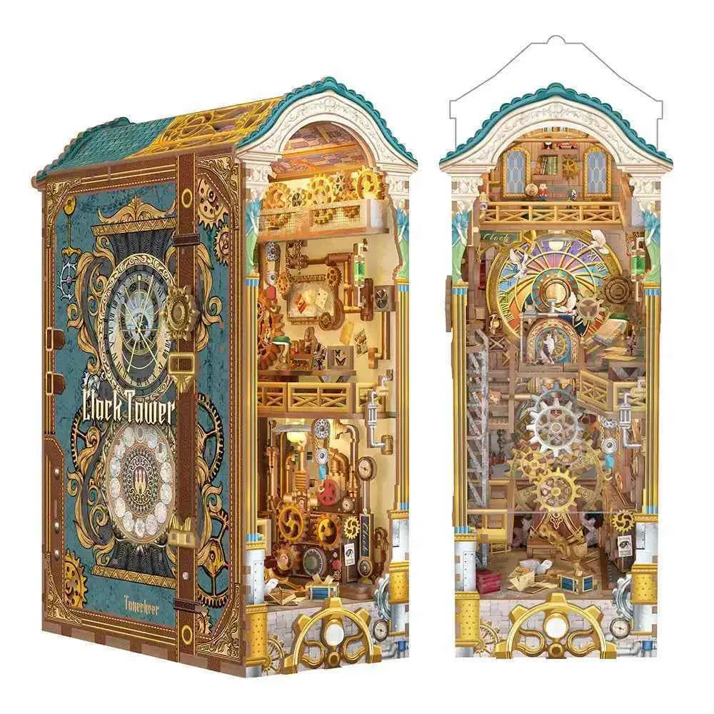 TONECHEER Mid-Year Flash Sale 3D Puzzle DIY Book Nook Kit (Clock Tower)