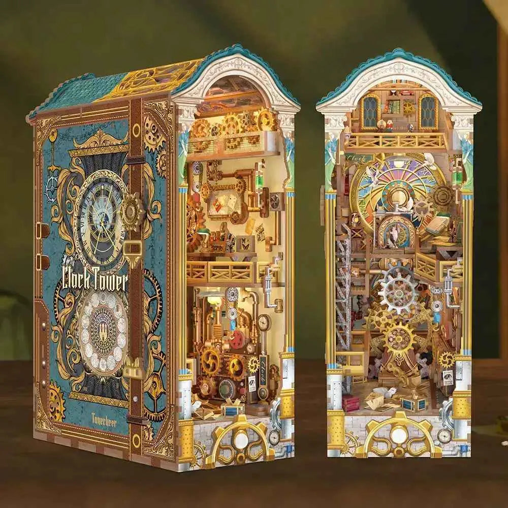 TONECHEER Mid-Year Flash Sale 3D Puzzle DIY Book Nook Kit (Clock Tower)