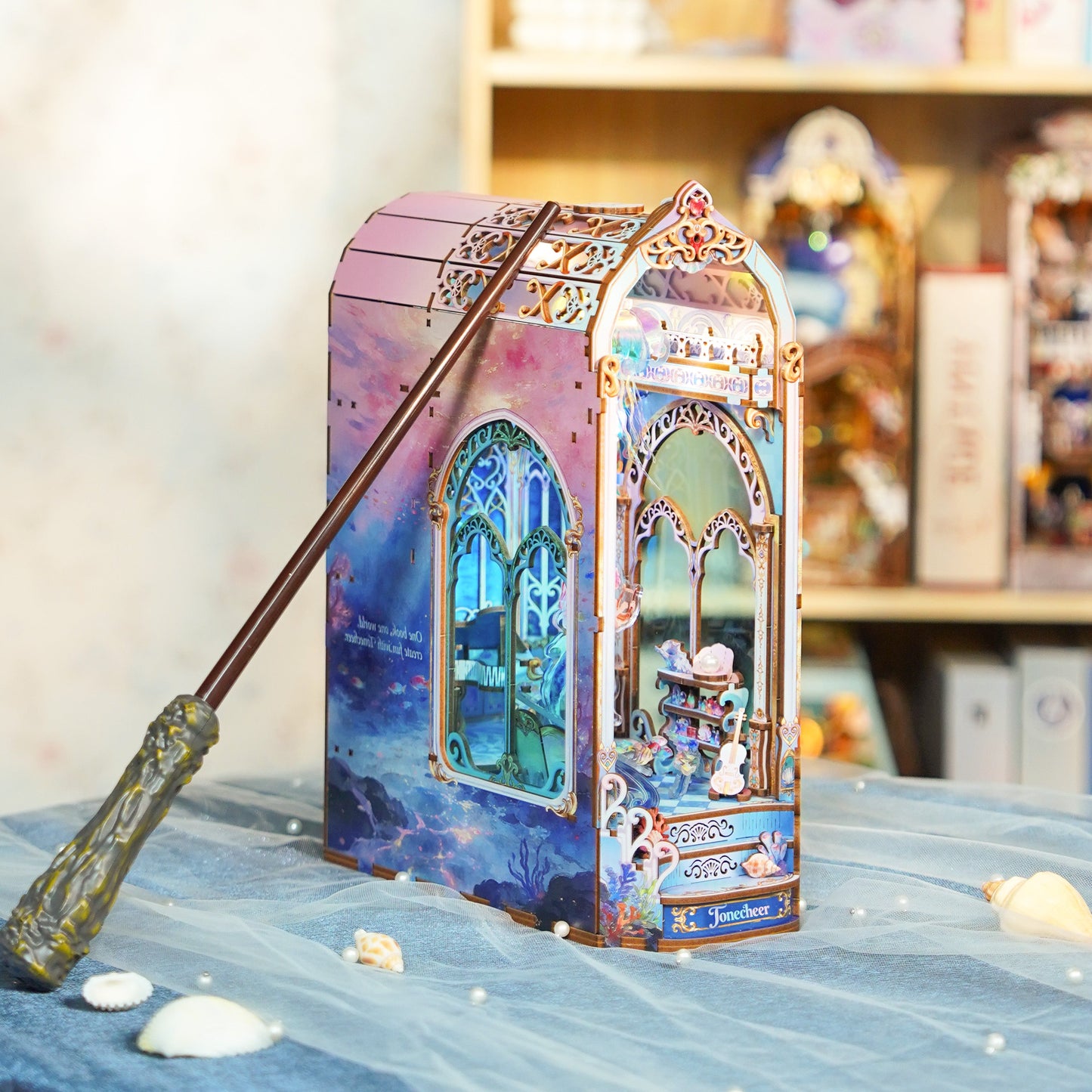 [Pre-sale]TONECHEER 3D Wooden Puzzle DIY Book Nook Kit (Deep Melody)