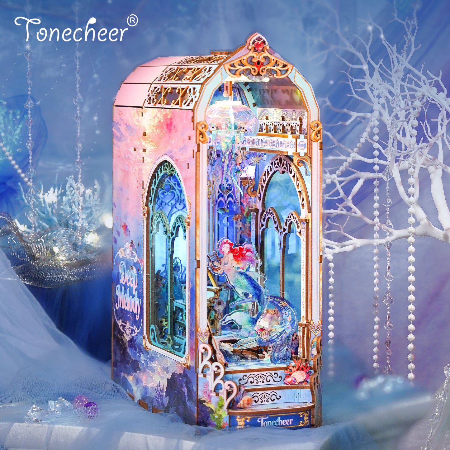 [Pre-sale]TONECHEER 3D Wooden Puzzle DIY Book Nook Kit (Deep Melody)