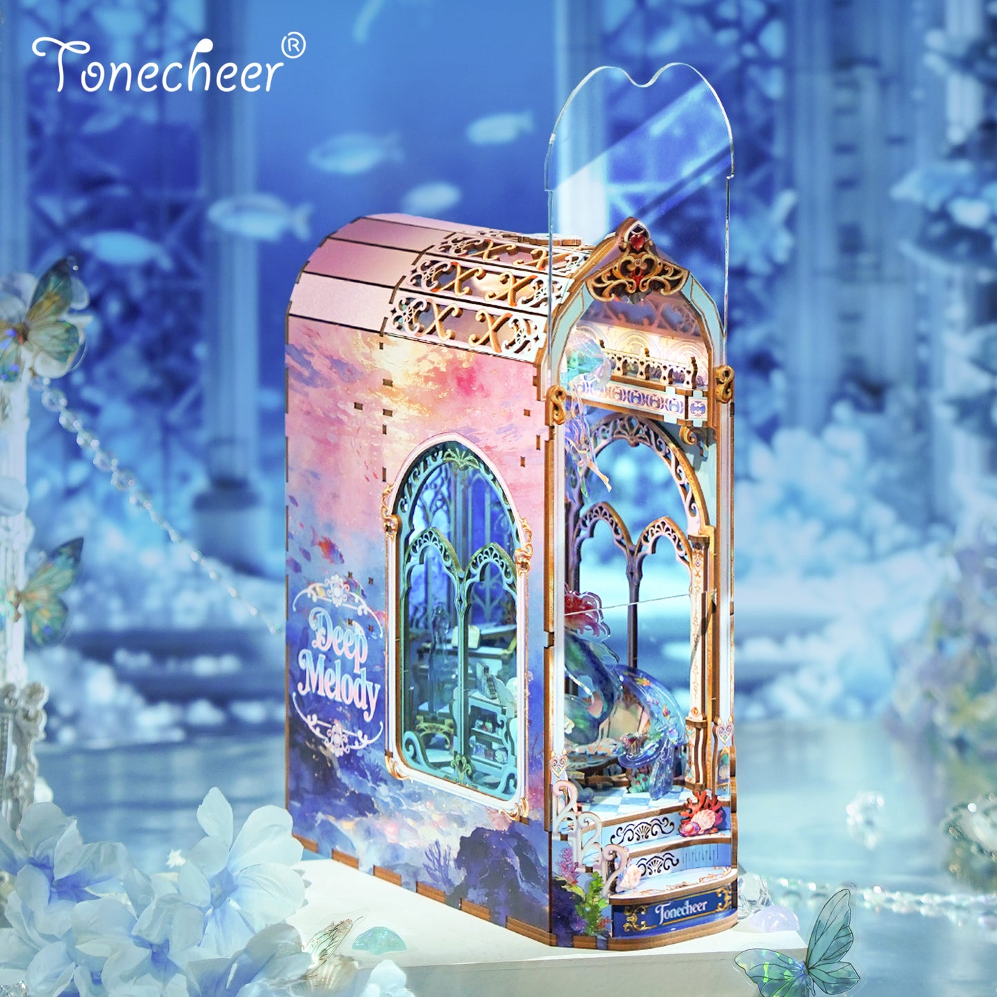[Pre-sale]TONECHEER 3D Wooden Puzzle DIY Book Nook Kit (Deep Melody)