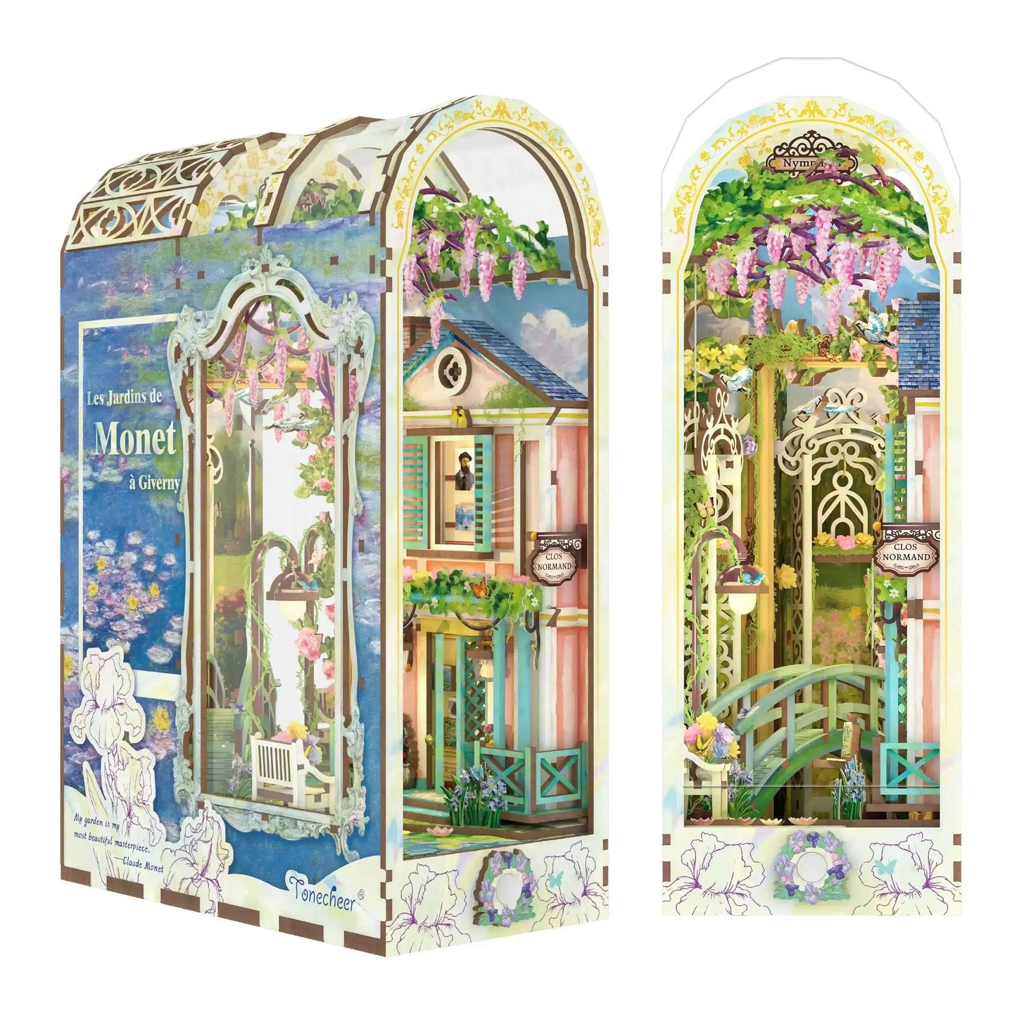 TONECHEER Mid-Year Flash Sale 3D Puzzle Book Nook Kit (Giverny Garden)