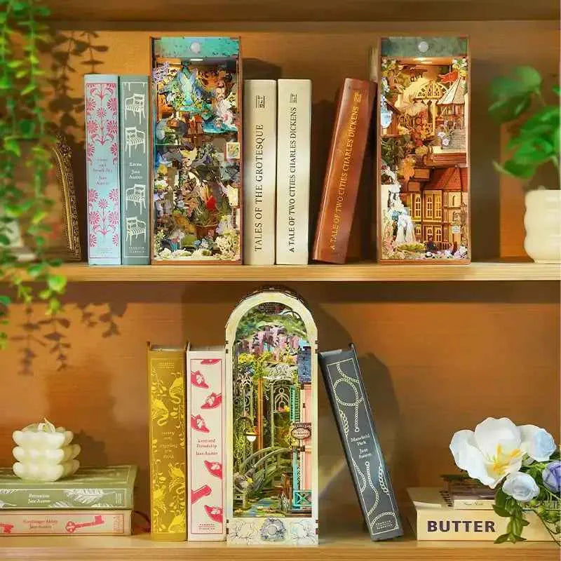 TONECHEER Mid-Year Flash Sale 3D Puzzle Book Nook Kit (Giverny Garden)