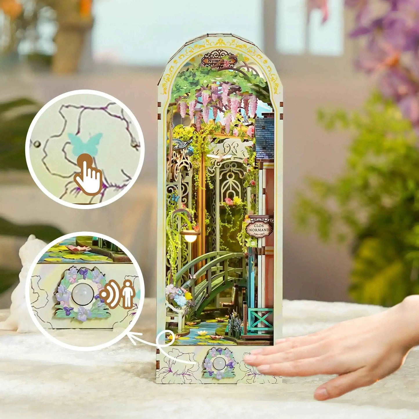 TONECHEER Mid-Year Flash Sale 3D Puzzle Book Nook Kit (Giverny Garden)