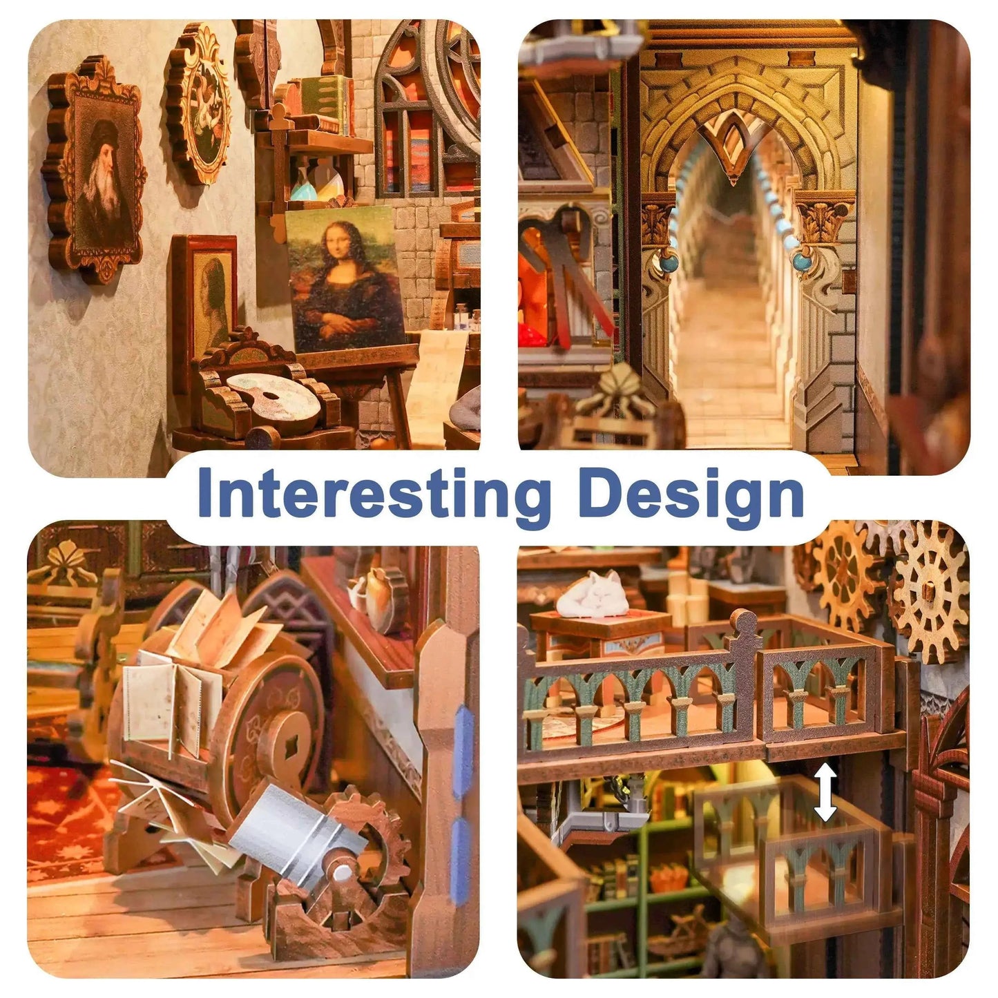 TONECHEER Mid-Year Flash Sale DIY Book Nook Kit (Leonardo Da Vinci)