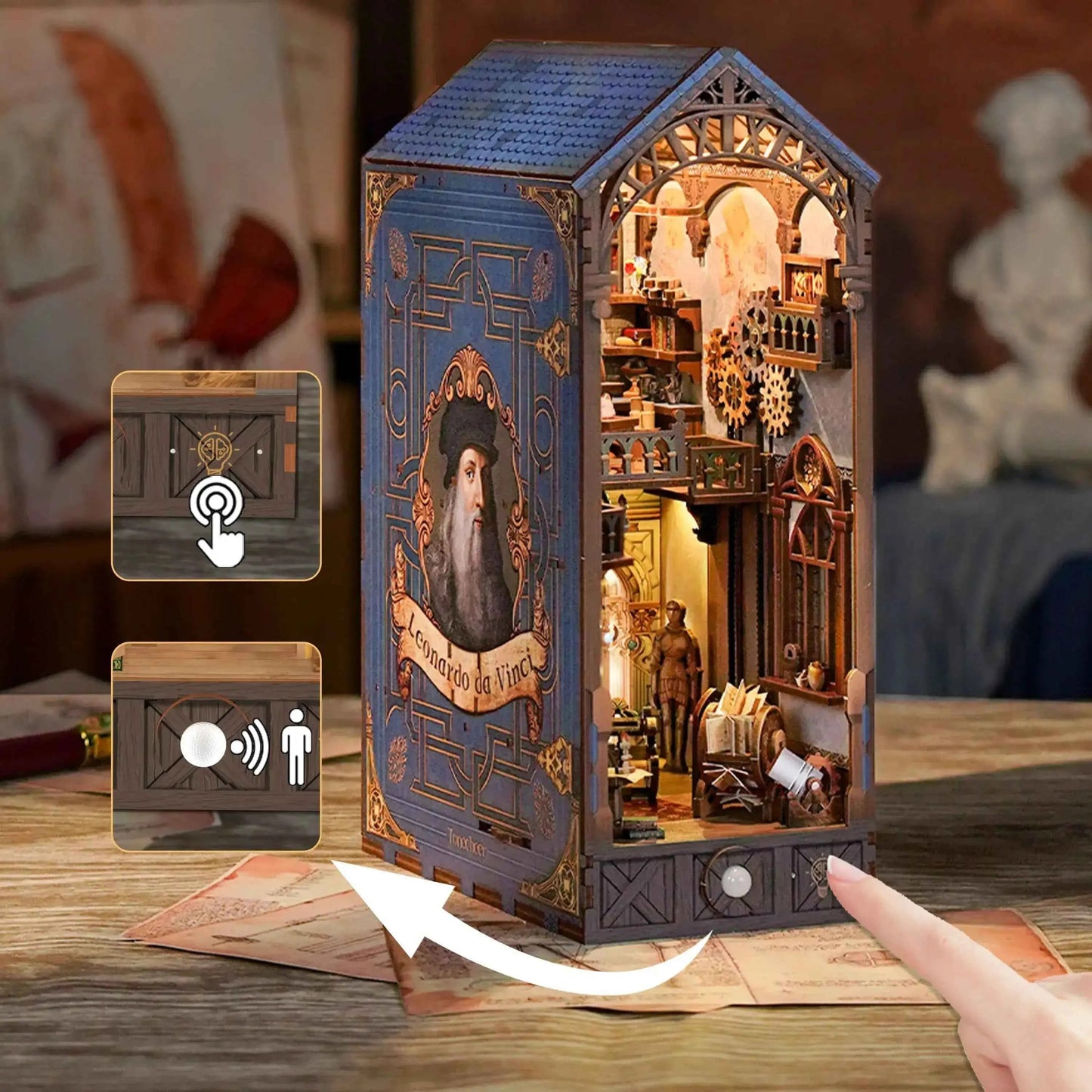 TONECHEER Mid-Year Flash Sale DIY Book Nook Kit (Leonardo Da Vinci)