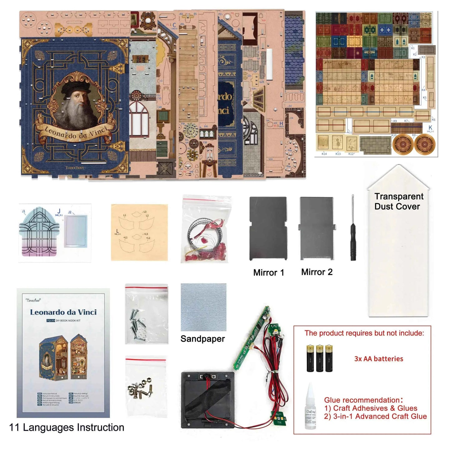 TONECHEER Mid-Year Flash Sale DIY Book Nook Kit (Leonardo Da Vinci)