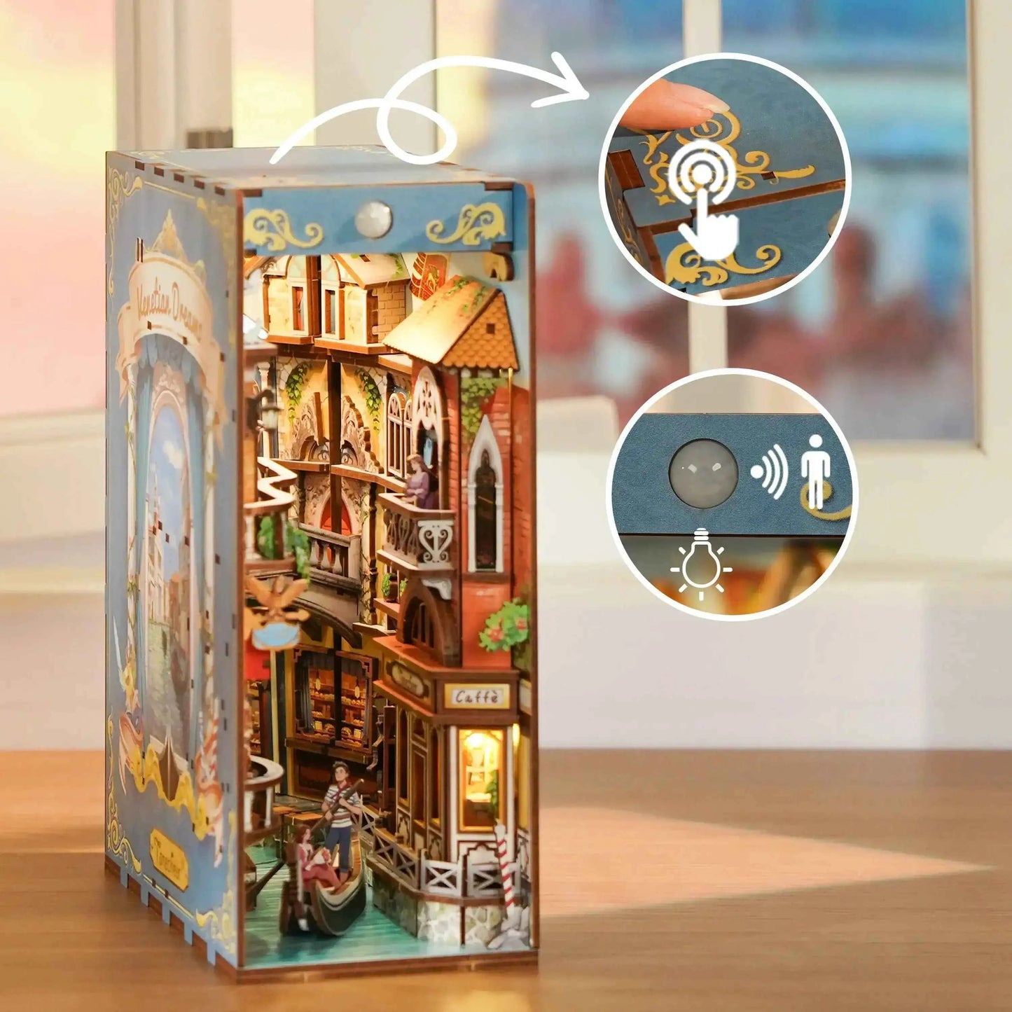 TONECHEER Mid-Year Flash Sale 3D Puzzle Book Nook Kit (Venetian Dreams)