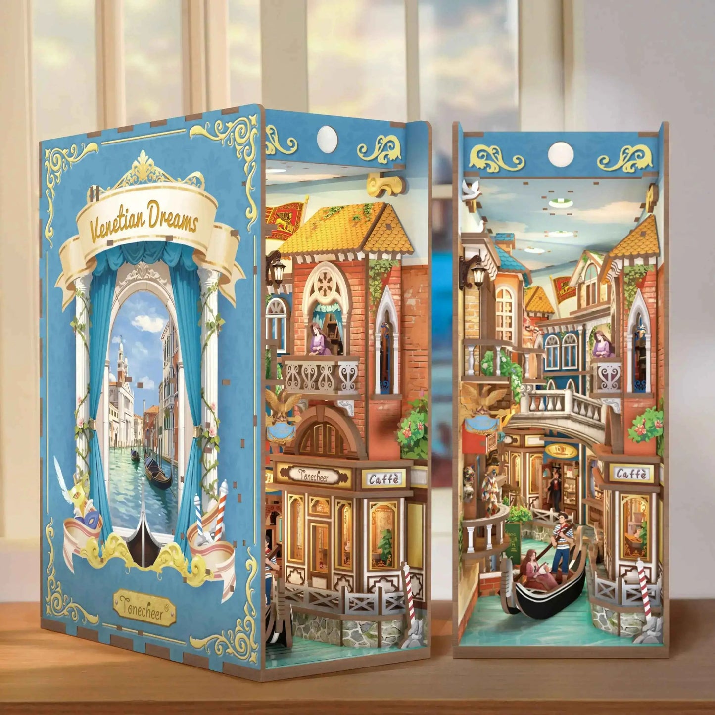 TONECHEER Mid-Year Flash Sale 3D Puzzle Book Nook Kit (Venetian Dreams)
