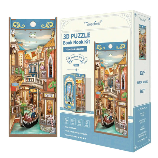 TONECHEER Mid-Year Flash Sale 3D Puzzle Book Nook Kit (Venetian Dreams)