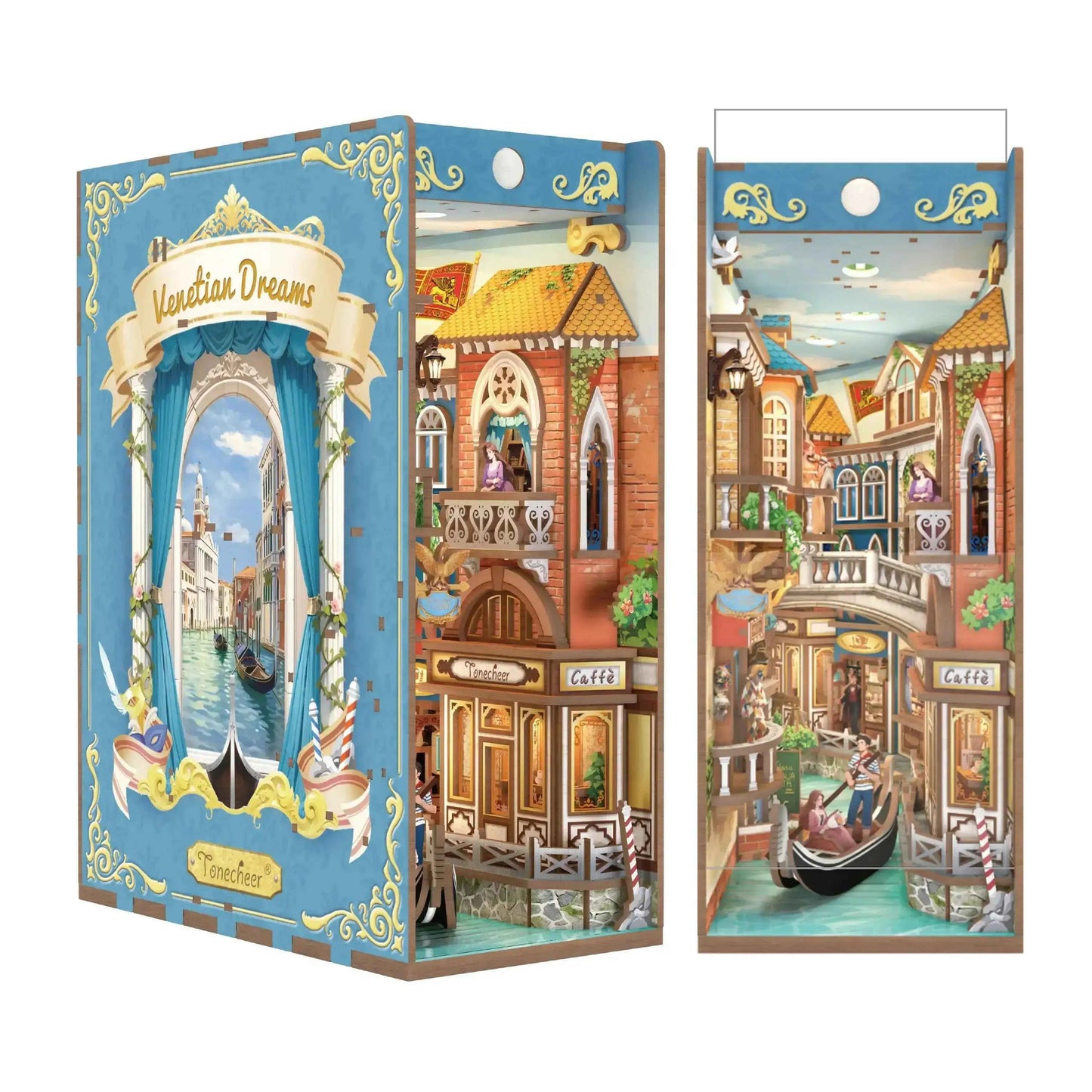 TONECHEER Mid-Year Flash Sale 3D Puzzle Book Nook Kit (Venetian Dreams)