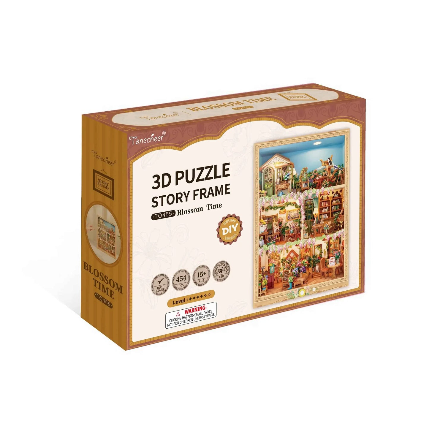 TONECHEER 3D Wooden Puzzle DIY Story Frame Kit (Blossom time)