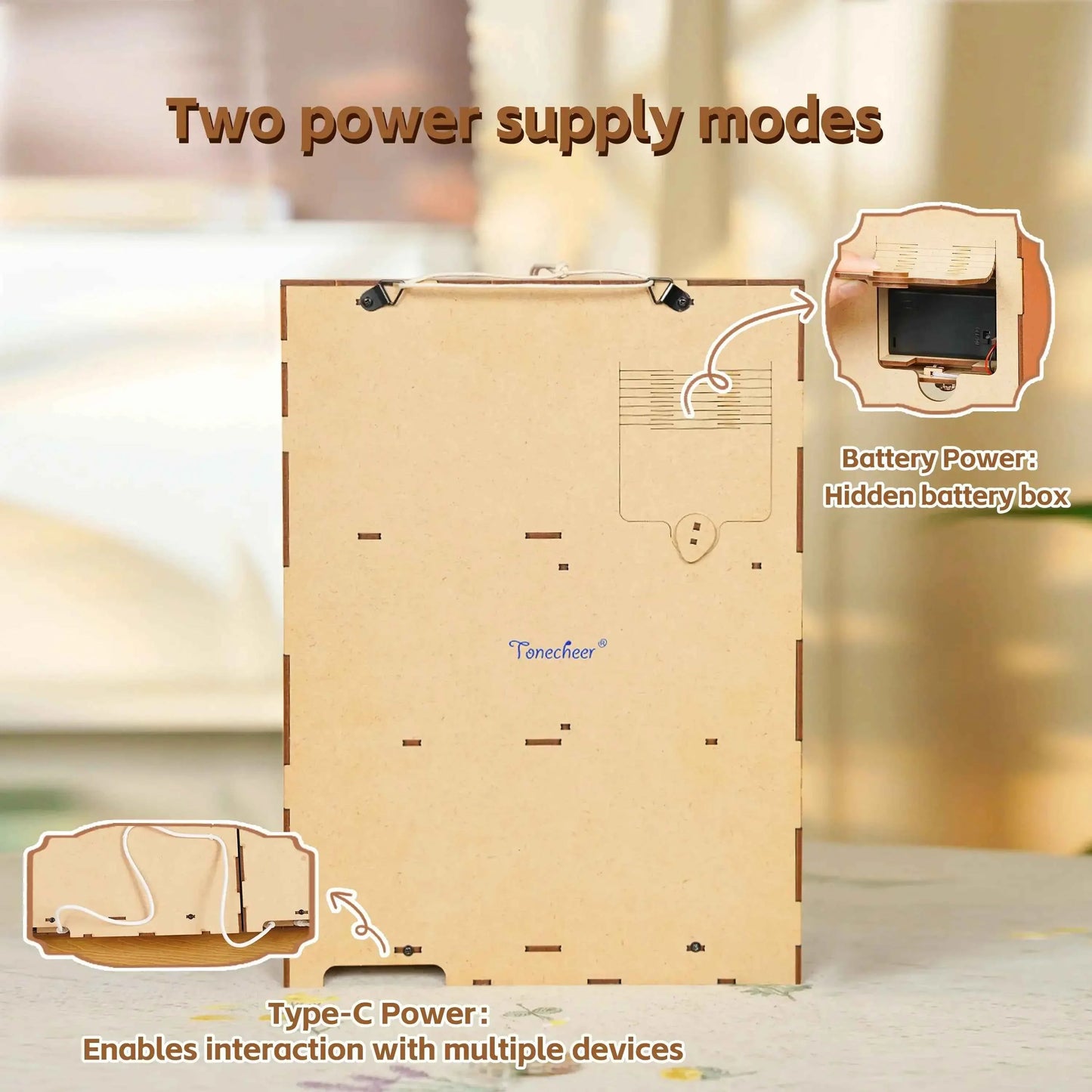 TONECHEER 3D Wooden Puzzle DIY Story Frame Kit (Blossom time)