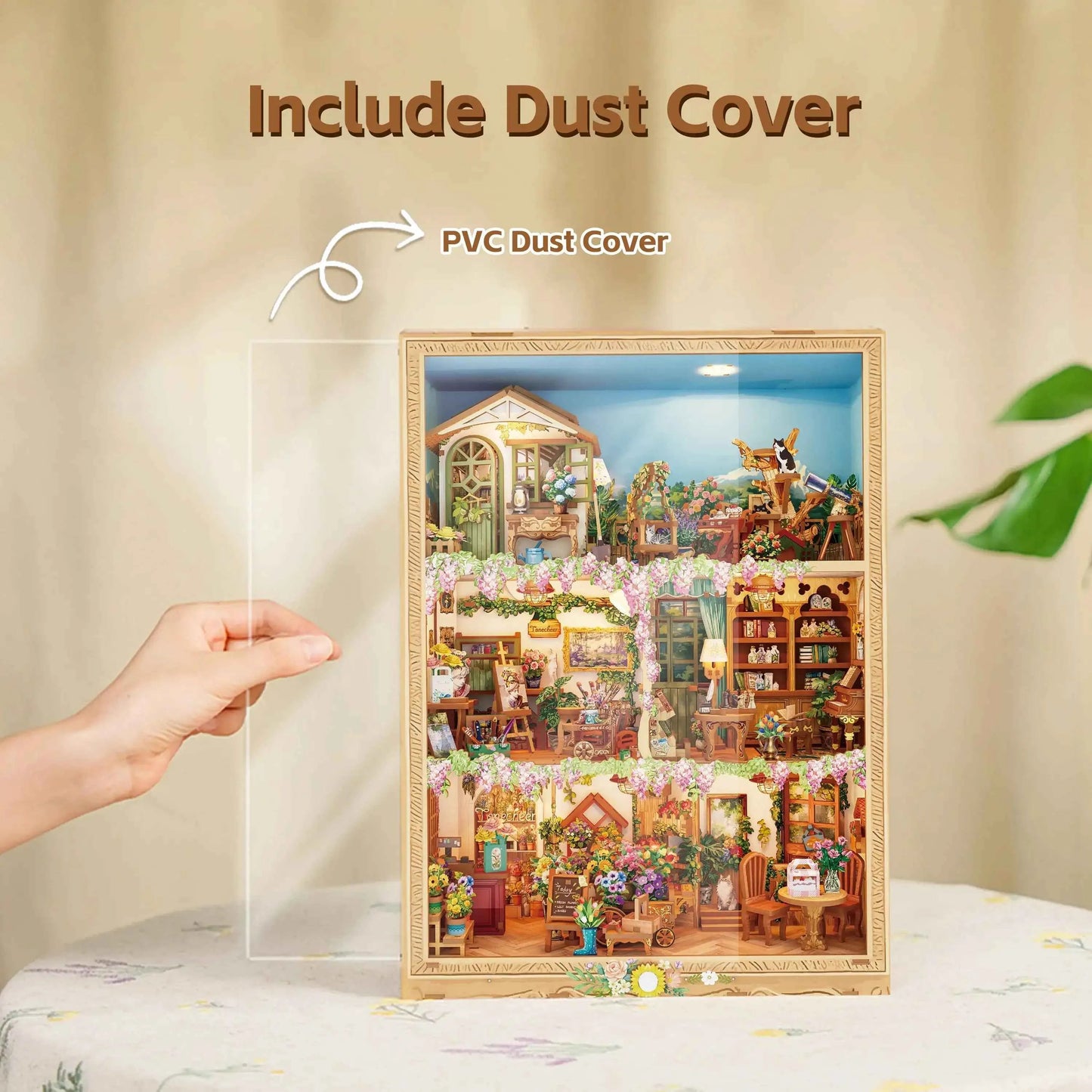 TONECHEER 3D Wooden Puzzle DIY Story Frame Kit (Blossom time)