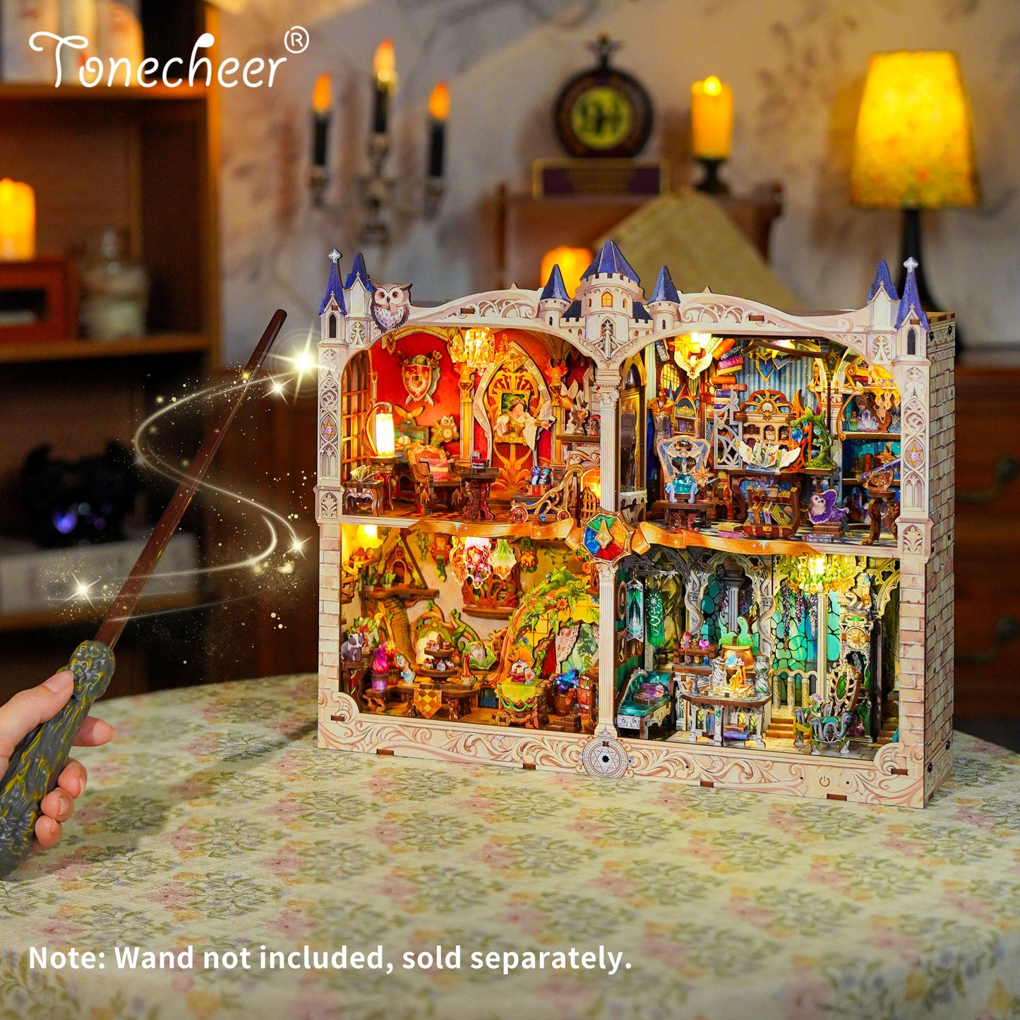 TONECHEER 3D Wooden Puzzle DIY Story Frame Kit (Magic College)