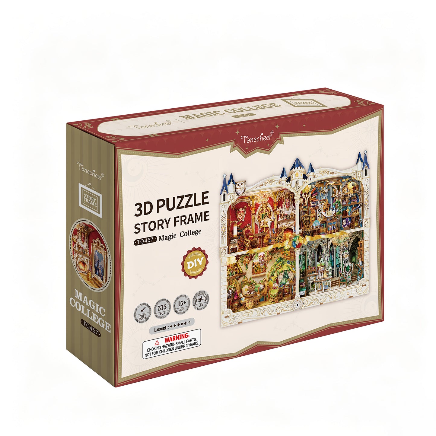 TONECHEER 3D Wooden Puzzle DIY Story Frame Kit (Magic College)