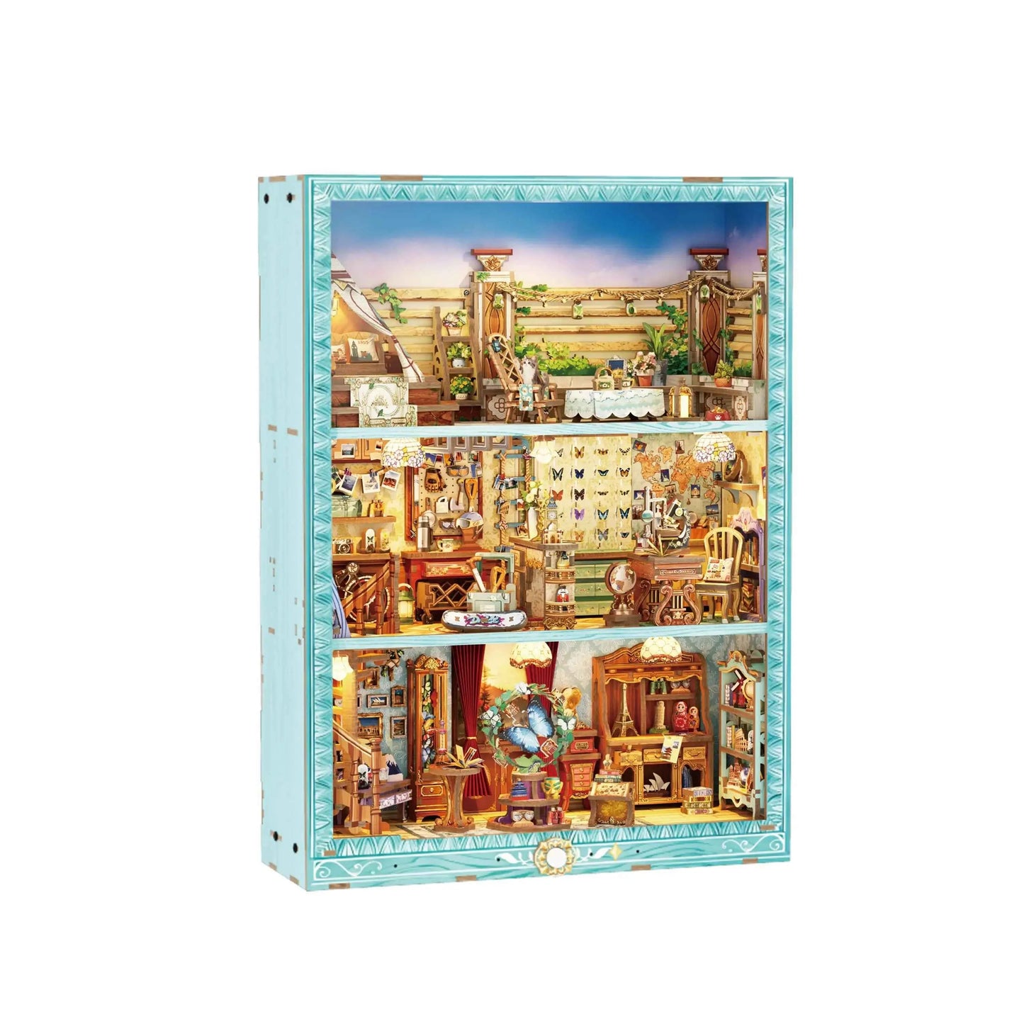 TONECHEER 3D Wooden Puzzle DIY Story Frame Kit (Travel Collector)