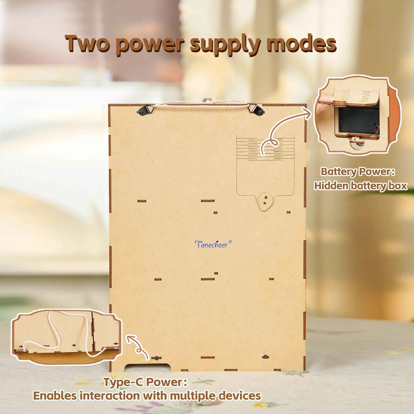 TONECHEER 3D Wooden Puzzle DIY Story Frame Kit (Travel Collector)