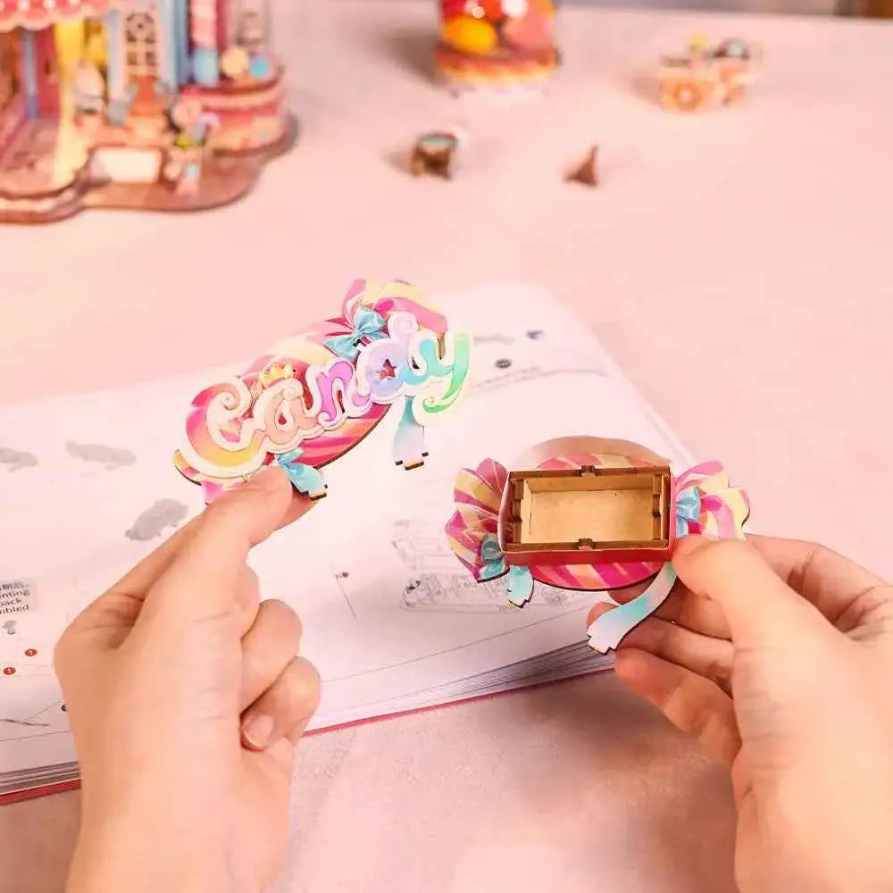 TONECHEER DIY 3D Puzzle Transmission Model Kit (Candy Workshop)