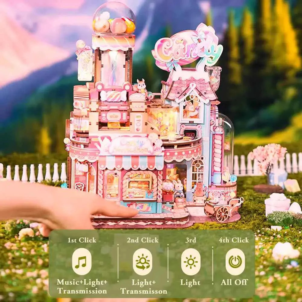 TONECHEER DIY 3D Puzzle Transmission Model Kit (Candy Workshop)