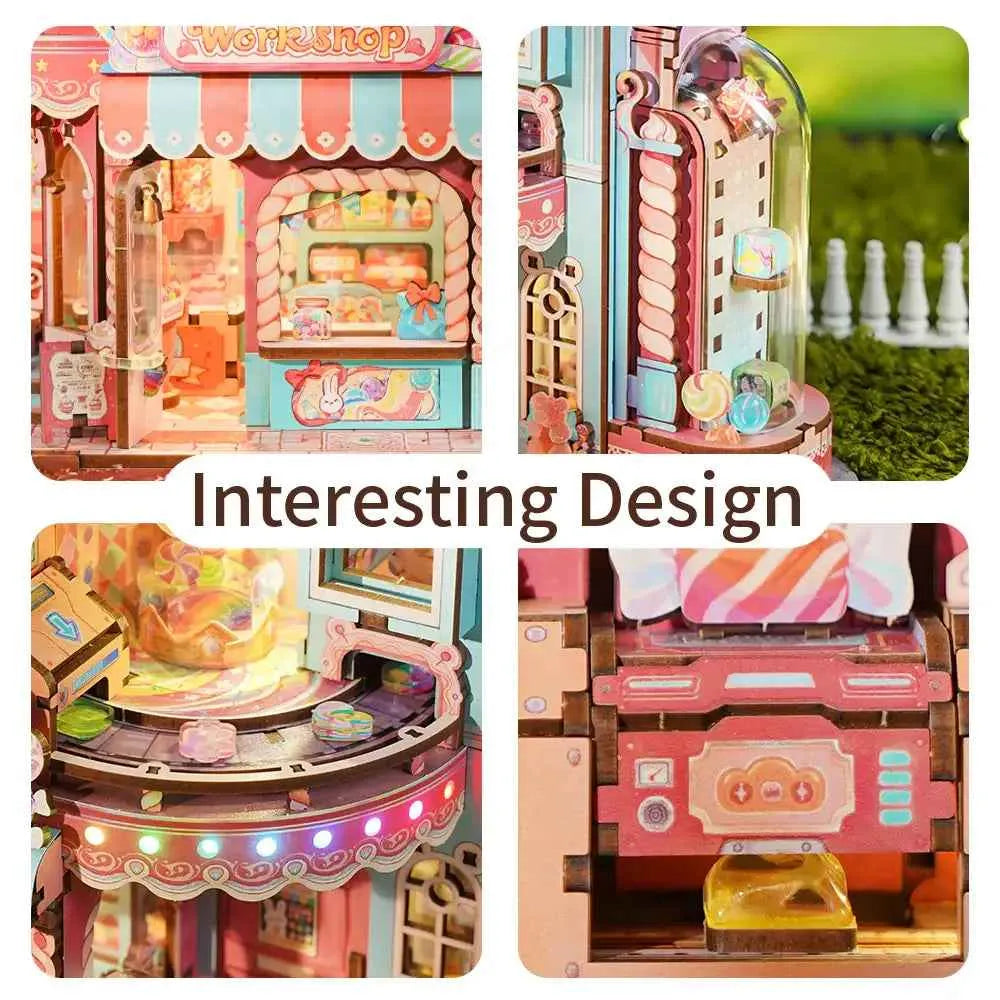 TONECHEER DIY 3D Puzzle Transmission Model Kit (Candy Workshop)