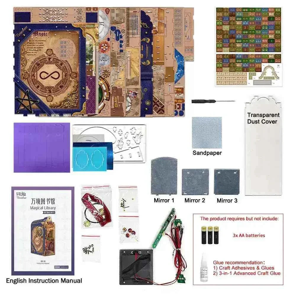 【Clearance Sale】TONECHEER DIY Book Nook Kit (Magical Library)