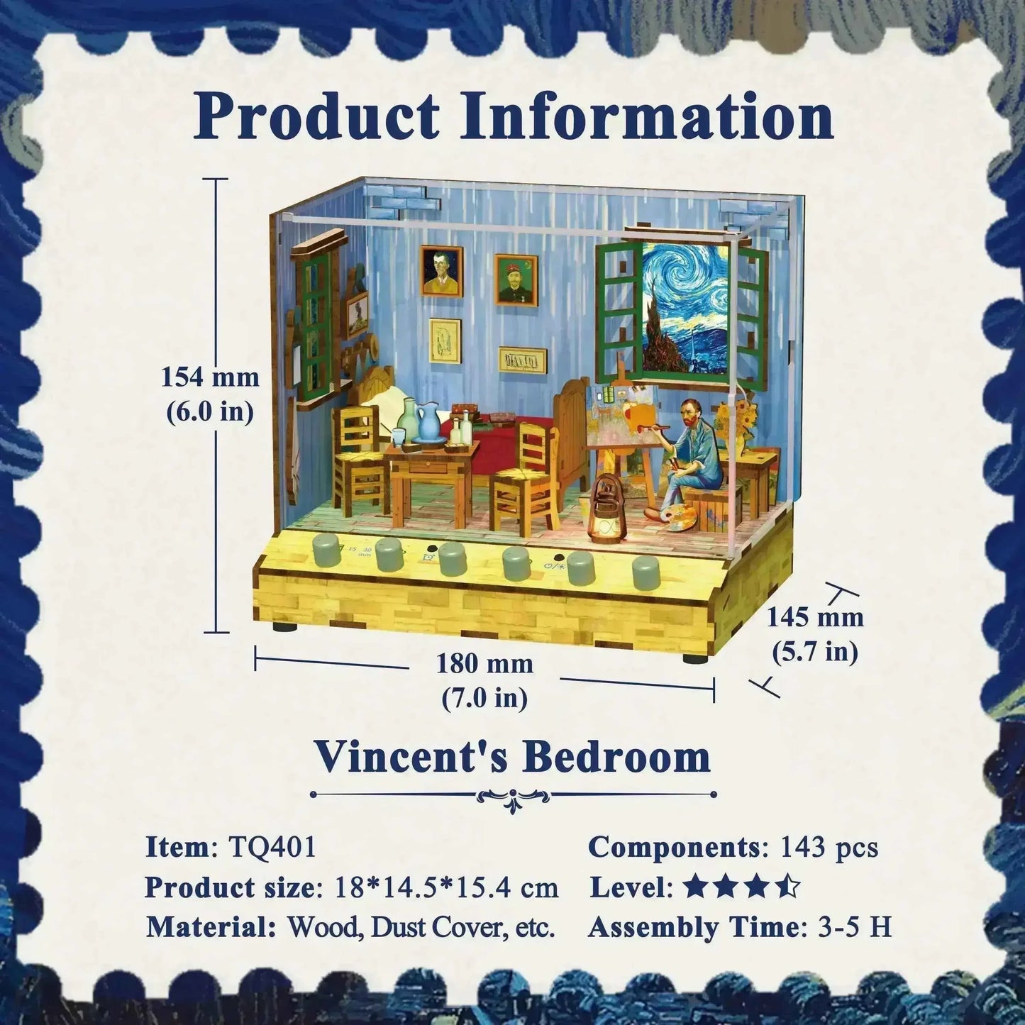 TONECHEER Mid-Year Flash Sale DIY Miniature House (Vincent's Bedroom)