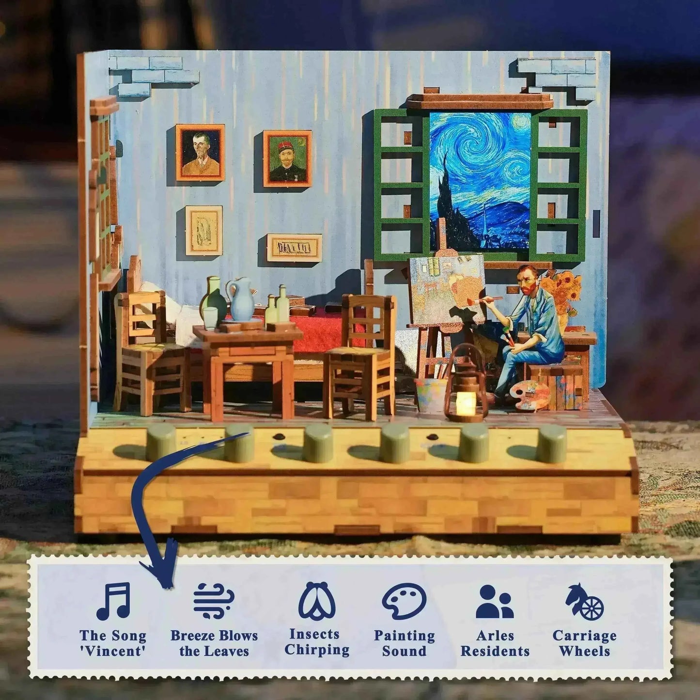TONECHEER Mid-Year Flash Sale DIY Miniature House (Vincent's Bedroom)