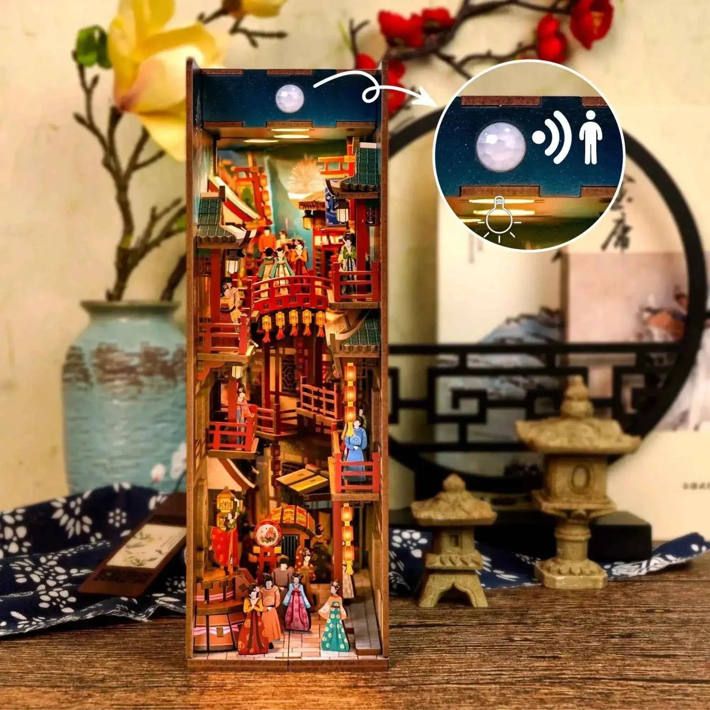 TONECHEER 3D Puzzle DIY Book Nook Kit (The Banquet of Tang Dynasty)