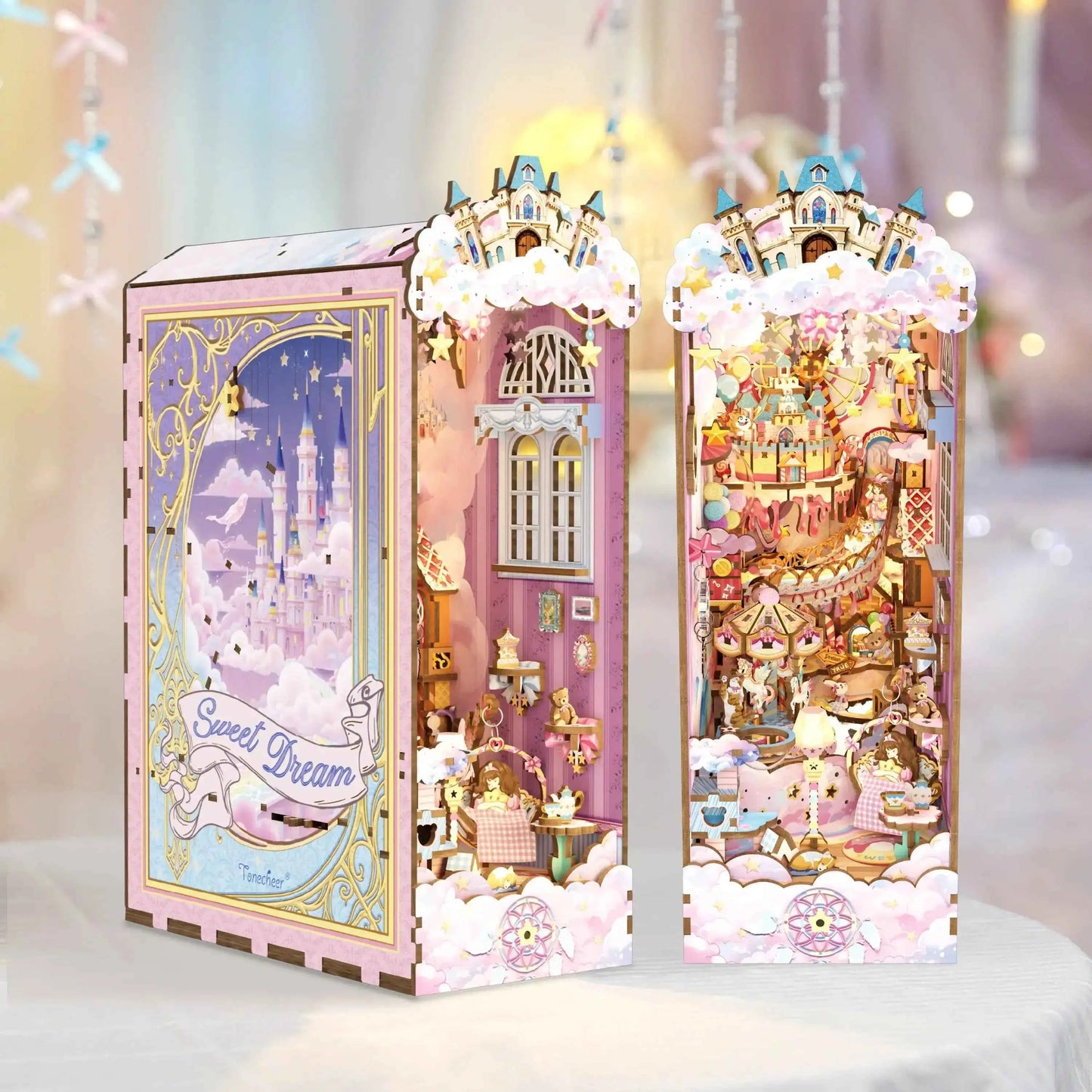 TONECHEER 3D Wooden Puzzle DIY Book Nook Kit (Sweet Dream)